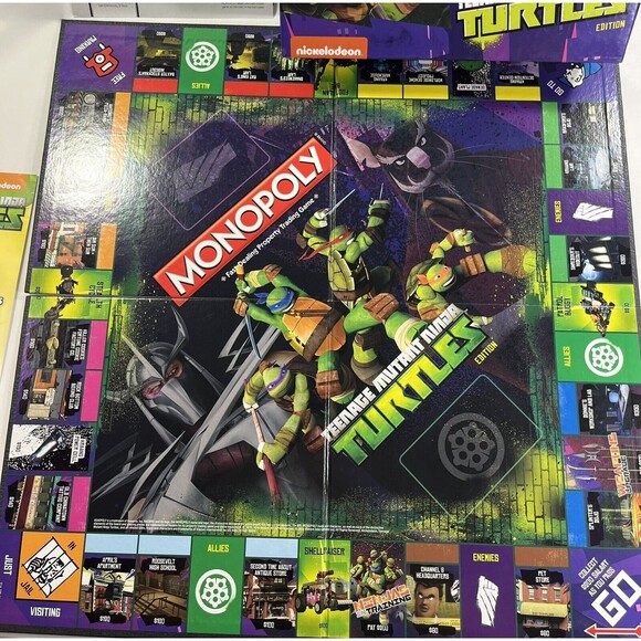 Monopoly TMNT Nickelodeon 2014 Teenage Mutant Ninja Turtles Board Game - Picture 7 of 12